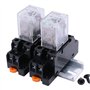 mxuteuk Lot de 2 relais de puissance JQX-13FL DC 24 V - 8 broches 10 A DPDT - Affichage LED électromagnétique - Avec socle de qu