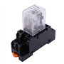 mxuteuk Lot de 2 relais de puissance JQX-13FL DC 24 V - 8 broches 10 A DPDT - Affichage LED électromagnétique - Avec socle de qu