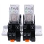mxuteuk Lot de 2 relais de puissance JQX-13FL DC 24 V - 8 broches 10 A DPDT - Affichage LED électromagnétique - Avec socle de qu