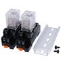 mxuteuk Lot de 2 relais de puissance JQX-13FL DC 24 V - 8 broches 10 A DPDT - Affichage LED électromagnétique - Avec socle de qu