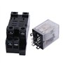 mxuteuk Lot de 2 relais de puissance JQX-13FL DC 24 V - 8 broches 10 A DPDT - Affichage LED électromagnétique - Avec socle de qu