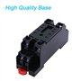 mxuteuk Lot de 2 relais de puissance de bobine HH52P DC 12 V 8 broches 5 A DPDT LED Affichage électromagnétique Relais de puissa
