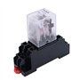 mxuteuk Lot de 2 relais de puissance de bobine HH52P DC 12 V 8 broches 5 A DPDT LED Affichage électromagnétique Relais de puissa