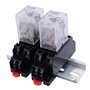 mxuteuk Lot de 2 relais de puissance de bobine HH52P DC 12 V 8 broches 5 A DPDT LED Affichage électromagnétique Relais de puissa
