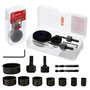 Scie Cloche 12 Pièces 3/4"-2-11/16" (19-68mm) Jeu de Scie Cloche Acier au Carbone Scie Cloches Coffret Scies Trépans avec Arbre