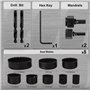Scie Cloche 12 Pièces 3/4"-2-11/16" (19-68mm) Jeu de Scie Cloche Acier au Carbone Scie Cloches Coffret Scies Trépans avec Arbre,