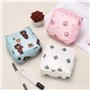 Pochette Femme Tissu Coton Trousse Toilette Voyage Kit Fille Cadeau