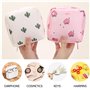 HEVIBK 4 pièces Sac de Rangement pour Serviettes hygiéniques,Pochette Femme Tissu Coton Trousse Toilette Voyage Kit Fille Cadeau