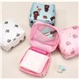 HEVIBK 4 pièces Sac de Rangement pour Serviettes hygiéniques,Pochette Femme Tissu Coton Trousse Toilette Voyage Kit Fille Cadeau