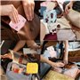 HEVIBK 4 pièces Sac de Rangement pour Serviettes hygiéniques,Pochette Femme Tissu Coton Trousse Toilette Voyage Kit Fille Cadeau