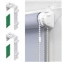 YZROHYI 10 Fixation Store Sans Percage Fenetre Fixe,Accroche Store Enrouleur,Support Adhésif Pour Stores,Support à Pince Long po