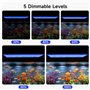Relassy Rampe LED Aquarium 60W Dimmable avec Télécommande - Éclairage pour d'Eau de Mer Récifs Coralliens