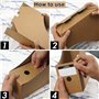 KAHEIGN 12 Pièces Porte Revues, 26cm x 9cm Carton Kraft Porte Revues Boîte de Rangement de Documents de Papeterie Diviseur D'org