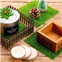 KAHEIGN 10 Pièces Tapis de Gazon Artificiel, 15CM x 15CM Pelouse de Jardin Réaliste Herbe Artificielle Féerique Réaliste Tapi de