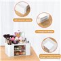 KAHEIGN Organisateur de Bureau avec 2 Tiroirs, 19CM x 14CM Organisateur de Bureau Multifonctionnel Porte-Stylo de Grande Capacit