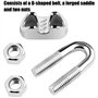 KAHEIGN 20Pcs M5 Clips Pour Câble Métallique, Serre-câble En Acier Inoxydable Clip De Fixation De Selle à Boulon En U Pour Corde