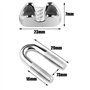 KAHEIGN 20Pcs M5 Clips Pour Câble Métallique, Serre-câble En Acier Inoxydable Clip De Fixation De Selle à Boulon En U Pour Corde