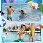 KAHEIGN 6Pcs Jet d'eau pour Enfants, Pistolets à Eau en Mousse à Poignée Lunaire Tireur d'eau Léger Jouets Colorés De Pistolet à