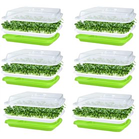 KAHEIGN 6 Pièces Plateaux De Germination De Graines avec Couvercle