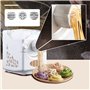 Machine à pâtes électrique 260 W - Capacité : 500 g - 13 types de moules - Machine à pâtes domestique - 20,5 x 33 x 28,5 cm - Bl
