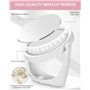 Exyvox Miroir Grossissant Lumineux, 1X/10X Grossissant Miroir Maquillage, éclairage 3 Couleurs Lumière Réglable Miroir Cosmétiqu