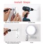 Miroir de maquillage mural grossissant avec éclairage, grossissement 1X/10X, à intensité variable, miroir mural pour salle de ba