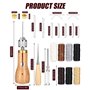 Aiguilles à Coudre En Cuir Poinçon de Couture Kit couture cuir Outils en Cuir avec Fil Ciré