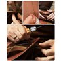 Cexovo Kit de Couture du Cuir,Aiguilles à Coudre En Cuir Poinçon de Couture Kit couture cuir Outils en Cuir avec Fil Ciré,Poinço