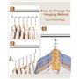 Cexovo 6 Pcs Cintre Gain de Place,Organisateur de Cintres Multifonctionnel Cintre Rangement et Organisation Cintres Magiques Org