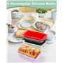 FAOKZE 6 pièces Moule à Cake,moule en silicone pour les gâteaux et les pains,moule gateau silicone,moule silicone patisserie,mou