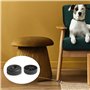DBALL 24 Pièces Pieds de Meuble Plastique Pied Canapé Rond 33 x H 13 mm Pieds de Chaise Ronds Con 24 Vis pour Meubles Garde-Robe