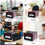 Range Document 24 Compartiments, Rangement Papier Administratif avec Couvercle, Portable Plastique Rangement Documents Valisette