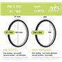 2 pneus 700 x 35 C (37-622) + chambres pneus routiers en caoutchouc Bianconeri 28 1 5/8 3/8 City Bike Trekking