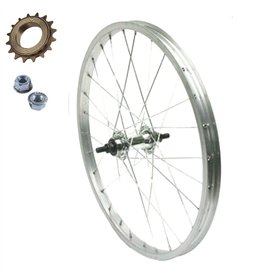 Roue arrière 20" x 1.75 + pignon 16 dents 1 V vélo Graciella VTT City Bike | aluminium/acier
