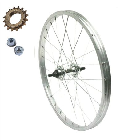 Roue arrière 20" x 1.75 + pignon 16 dents 1 V vélo Graciella VTT City Bike | aluminium/acier