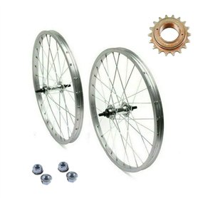 ECOVELO Roue Vélo BMX Argenté 20" x 1