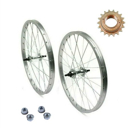 ECOVELO Roue Vélo BMX Argenté 20" x 1