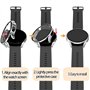 SeNool Coque Compatible avec Samsung Galaxy Watch 4 44mm, Étui avec Verre trempé Protecteur D'écran, [9H Dureté, Anti-Rayures], 