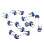 BOJACK 15 Valeurs 150 Pièce 100 Ohm - 2M Ohm Résistance Variable classification Kit Potentiomètre de 6 mm emballé dans une boîte