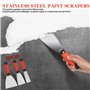 Astarye Jeu de Spatules, couteaux à mastic couteau enduit en Acier Inoxydable Spatule Bricolage pour papier peint et mur 3 Pièce