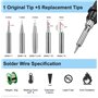 Preciva Station de Souder Professionnel, 60W Fer à Souder Kit Numérique Temperature Constante, 90~480℃ Réglable avec Fonction de