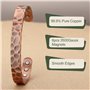 Bracelet magnétique pur martelé