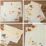 SamHeng 4 Ensemble de Papier à Lettres Ligné et Enveloppes, Chat Thème A5 Papier de Correspondance, 24 Papier Papeterie et 12 En