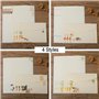 SamHeng 4 Ensemble de Papier à Lettres Ligné et Enveloppes, Chat Thème A5 Papier de Correspondance, 24 Papier Papeterie et 12 En