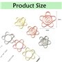 Adorables 25mm Trombones de Métal Forme de Fleurs Marque-page Clips Mémo Pinces à