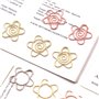 SamHeng 30 Pièces Fleur Trombones pour Bureau, Adorables 25mm Trombones de Métal Forme de Fleurs Marque-page Clips Mémo Pinces à