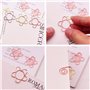 SamHeng 30 Pièces Fleur Trombones pour Bureau, Adorables 25mm Trombones de Métal Forme de Fleurs Marque-page Clips Mémo Pinces à