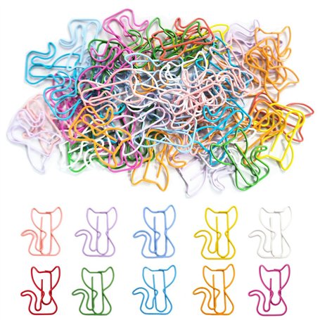 SamHeng 50 Pièces Chat Trombones pour Bureau
