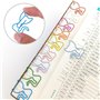 SamHeng 50 Pièces Chat Trombones pour Bureau, Couleurs Assorties 28mm Trombones de Métal Forme de Chats Marque-page Clips Mémo P