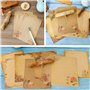 SamHeng 32 Feuilles Vintage Papier à Lettres A5 Style Européen Kraft Papier Papeterie pour Écriture Impression Motifs Floraux Pa
